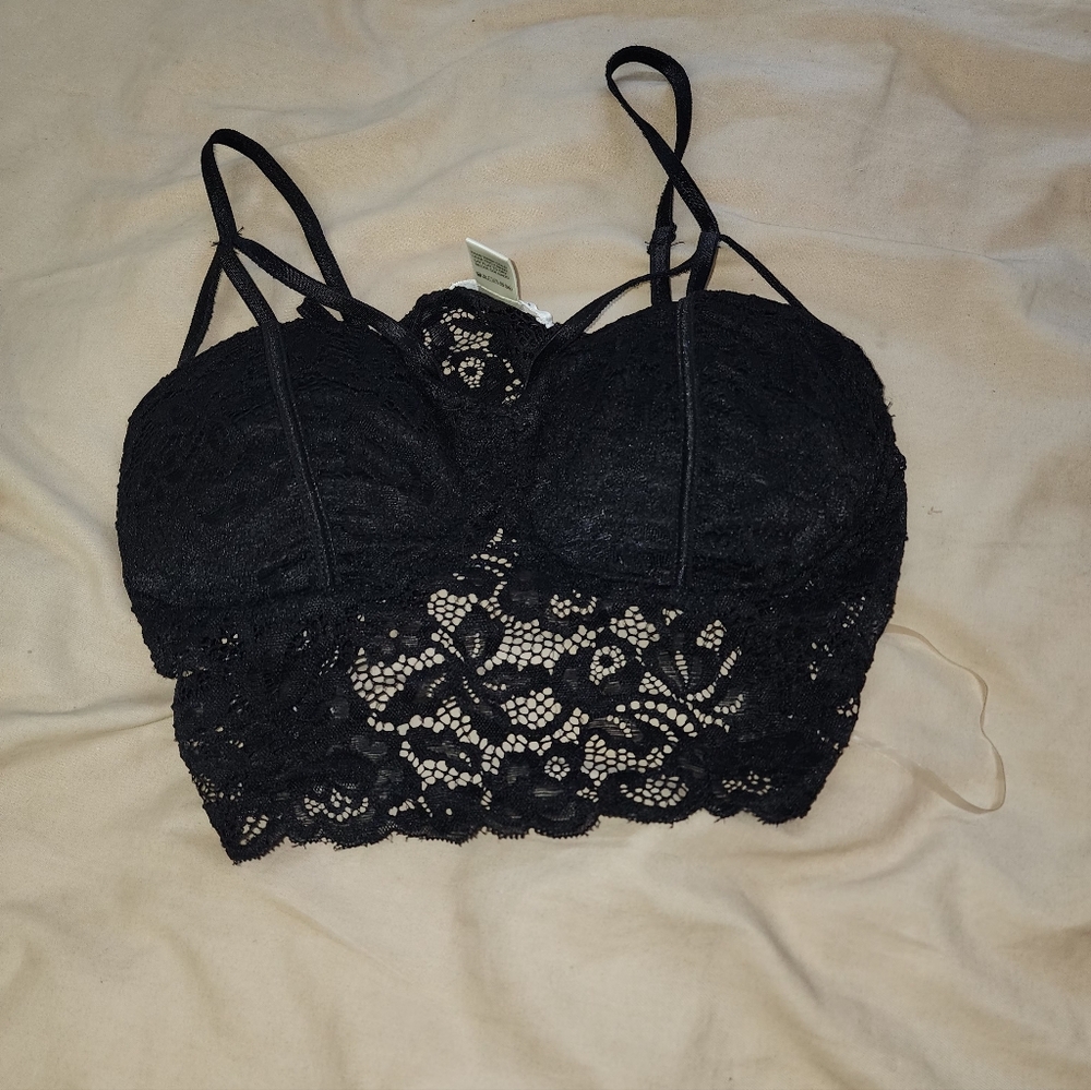 Black Lace Bralette Size M